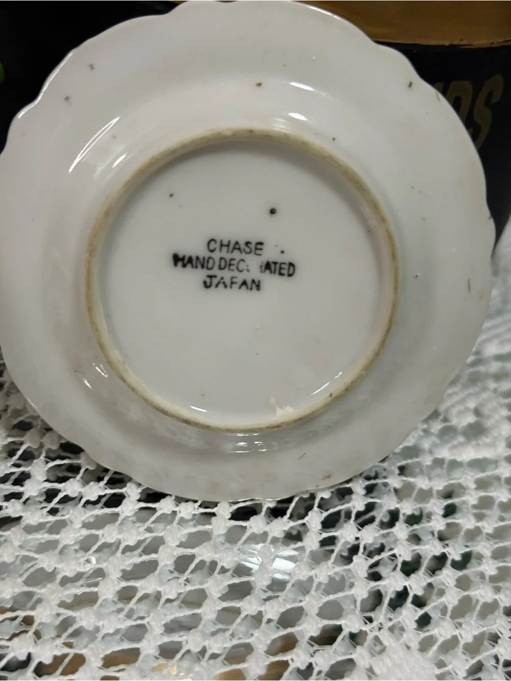 Vintage Miniature Porcelain Floral Plates Butter Pats Lot 2 Hand painted Japan